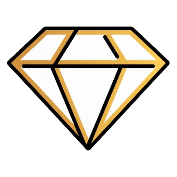 luxury jewelry company logo with diamond and gold elements sticker