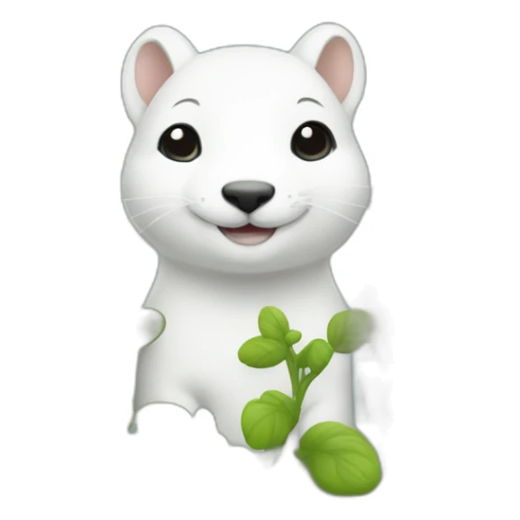 happy gardener white ermine sticker