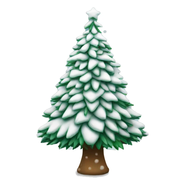 Snowy Christmas tree sticker