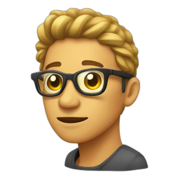 Persona con lentes de sol oscuros y que diga SAIFHER en la patilla sticker