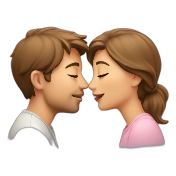 Kissing couple sticker