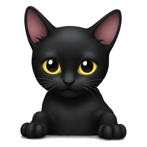 a black cat with primus in the paws sticker