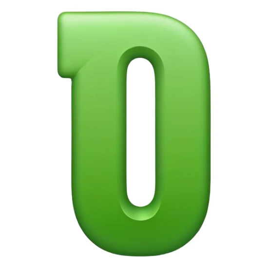  number one in green color sticker