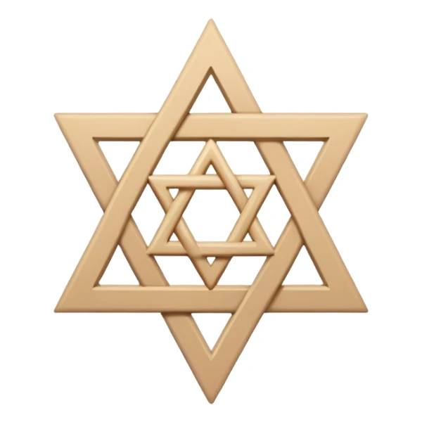 Pale beige Star of David sticker