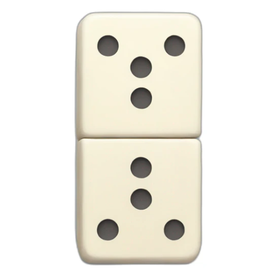a domino piece with the letter a sticker