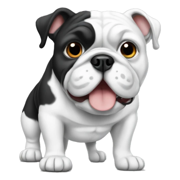 Black and white Bulldog  sticker