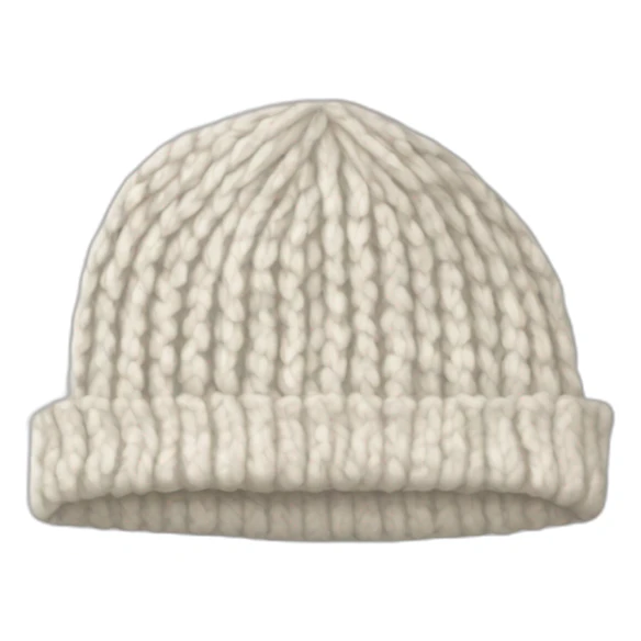 white knitted wool cap piece of clothing sticker