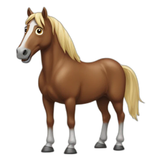 horse shrugging sticker