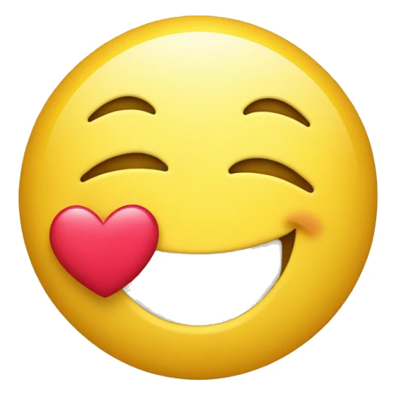 Smiley qui fait un bisou avec un cœur sticker
