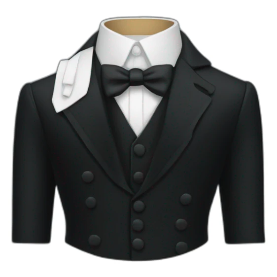 white tie and top of black suit sticker