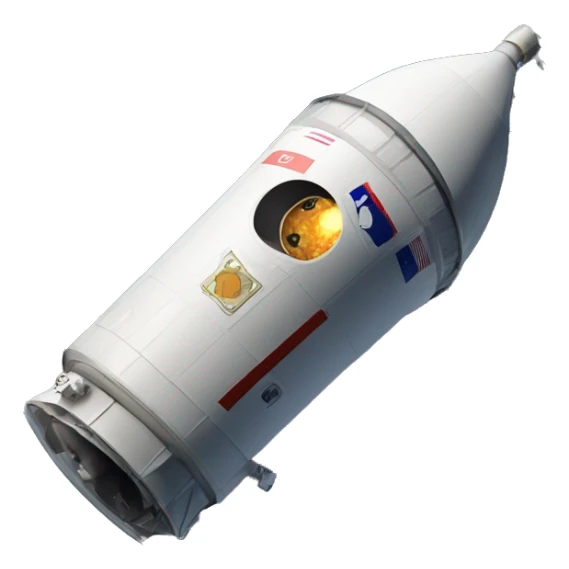 Second stage of a Saturn V rocket in orbit  sticker