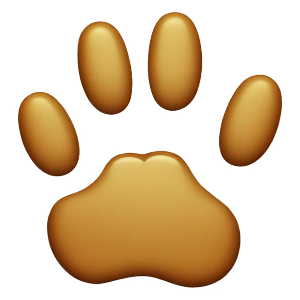 animal paw with a search-related symbol sticker