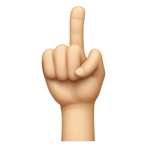 Index finger and thumb in the shape of an L sticker