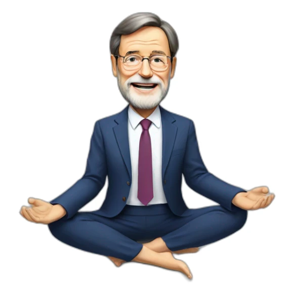 mariano rajoy morning yoga sticker