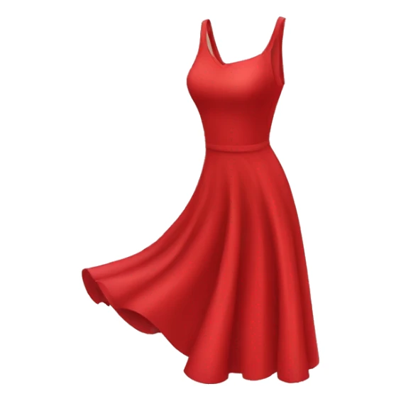 a red dress piece of clothes item only sticker