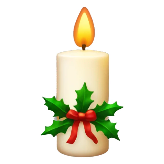 christmas candle sticker
