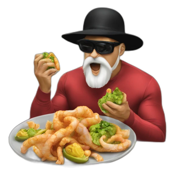 Hasidic Hulk Hogan’s bar mitzvah eating squid sticker