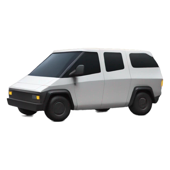 emoji of tesla cybertruck on fire sticker