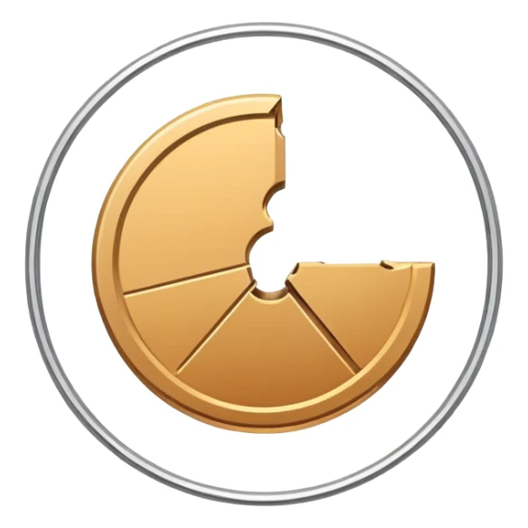 Minimal line-art icon of a small broken coin or downward arrow inside a circle, clean modern style, simple outlines, no background, transparent, represents “losses / setbacks sticker