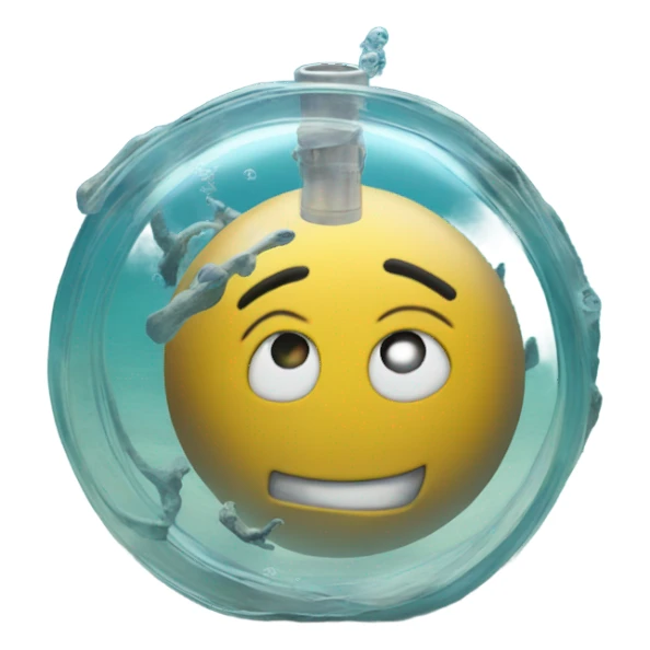 metal tube in underwater sea sticker