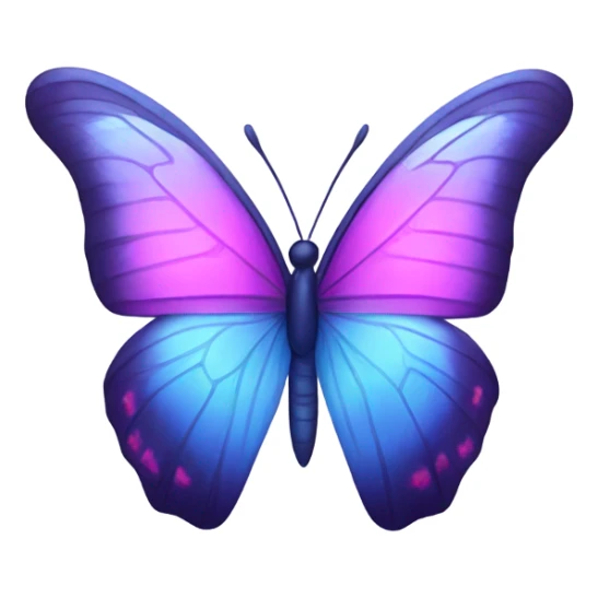 Pink purple and blue butterfly sticker