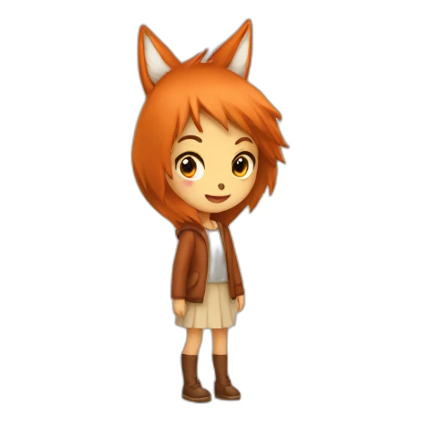 Fox_ear_on_the_girl sticker