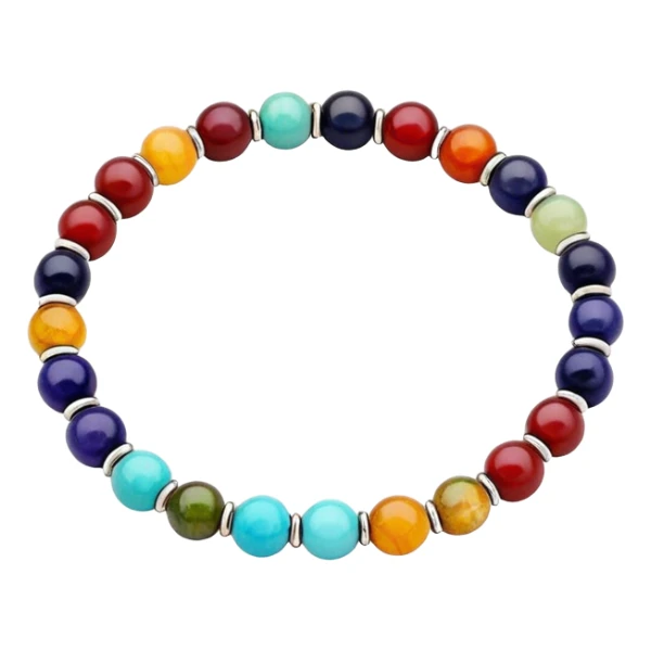 Rainbow colors Bracelet made of natural stones sticker