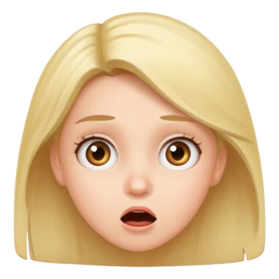 girl surprise face sticker