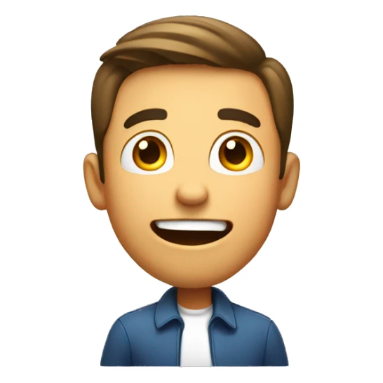 Smiling American Man have a surprised sticker