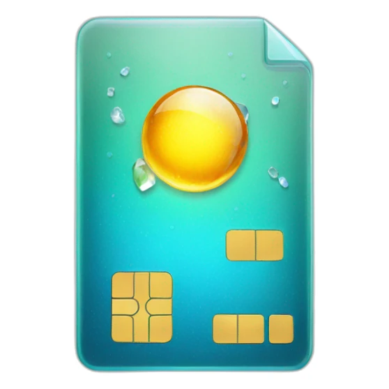 Glass credit card with gems sticker