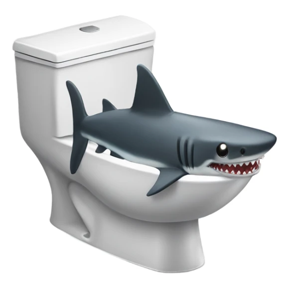 Skibidi toilet shark peeing in the bathtub sticker