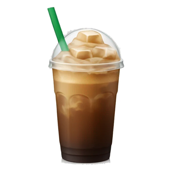 Starbuck ice coffee with ice cubes sticker