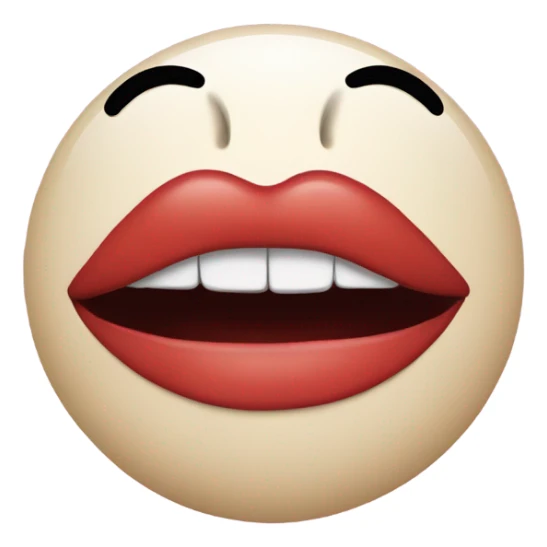Emoji with big lips sticker