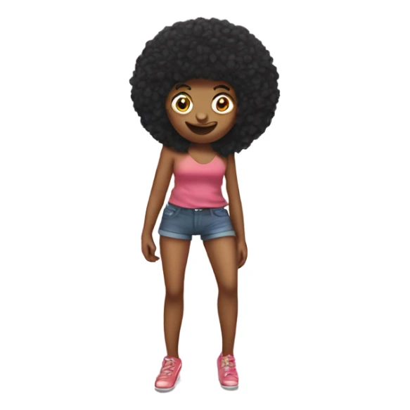 sassy emoji with legs sticker