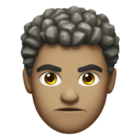 A Young angry greek God in Stone  sticker