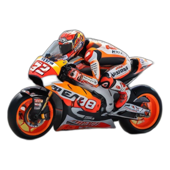 Marc marquez qui roule sur une rc213v sticker