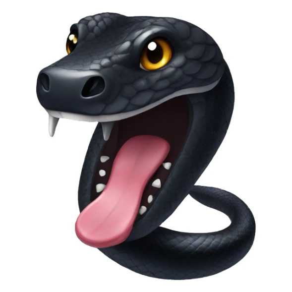 black snake with tongue pierced  sticker