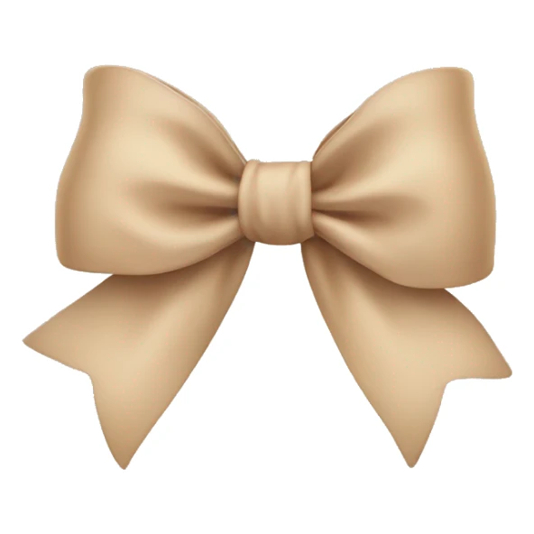 Beige bow sticker