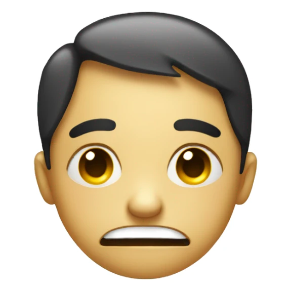 Face with fake smile, crying with dark circles sticker