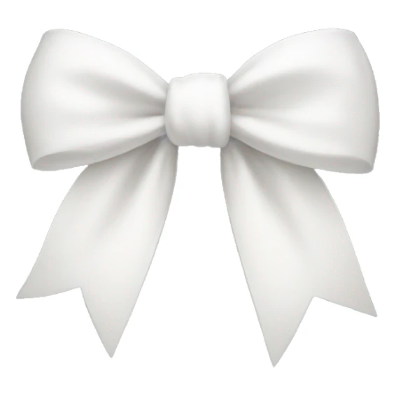 White bow  sticker