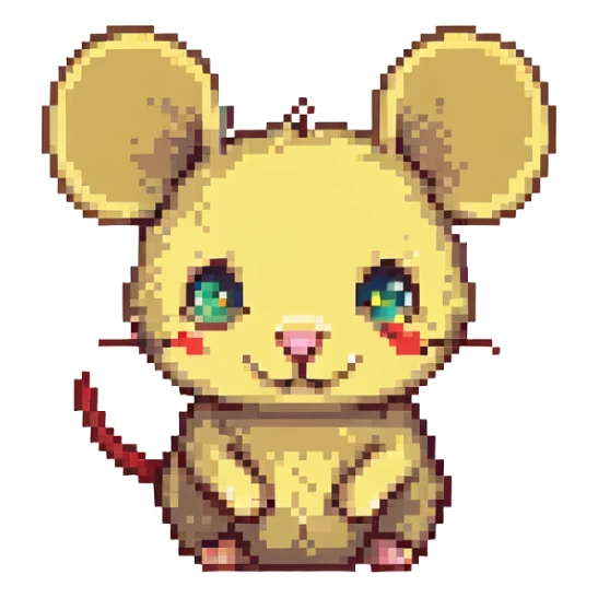 pikachu from pokémon, cute yellow mouse with pointy ears and red cheeks sticker