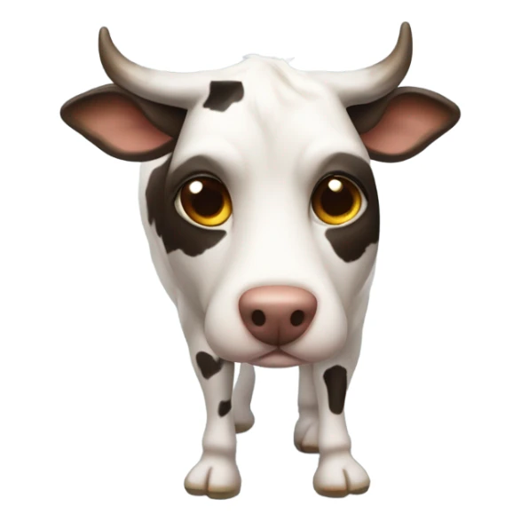 dog mixed with cow sticker