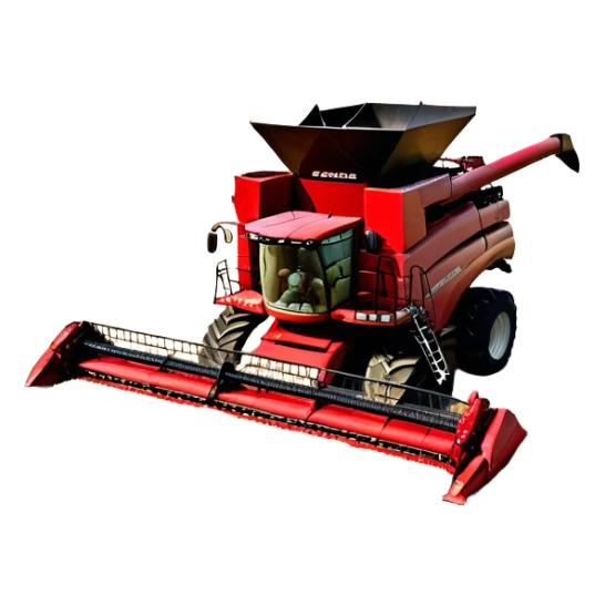 Case IH Axial-Flow 8250 (2022) – Cinematic-realistic Case IH Axial-Flow 8250 harvester, its deep red body towering over endless wheat fields. The massive cutting header slices through golden crops, sending a steady stream of grain into the bin as dust and chaff swirl in the afternoon sun. sticker