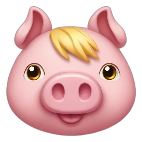 piggy with Donald trump face sticker