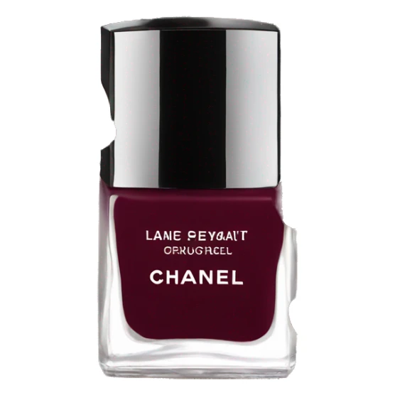 Burgundy nail polish Chanel bottle  sticker