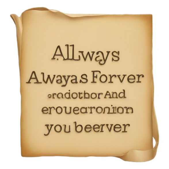 inscription on the board - always and forever  sticker