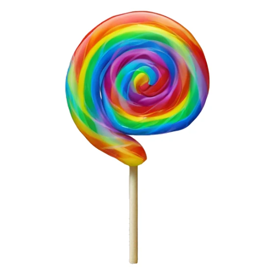 Neon rainbow swirl lollipop   sticker