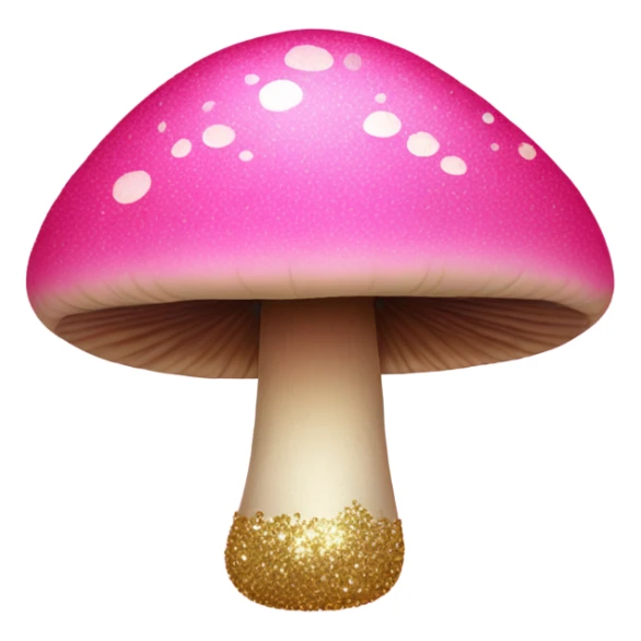 Pink ombre mushroom with glitter  sticker