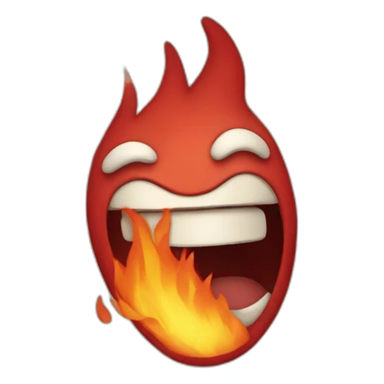 Fire from the mouth sticker
