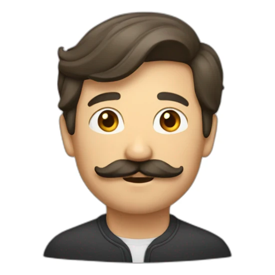 Un homme avec une moustache carré sticker